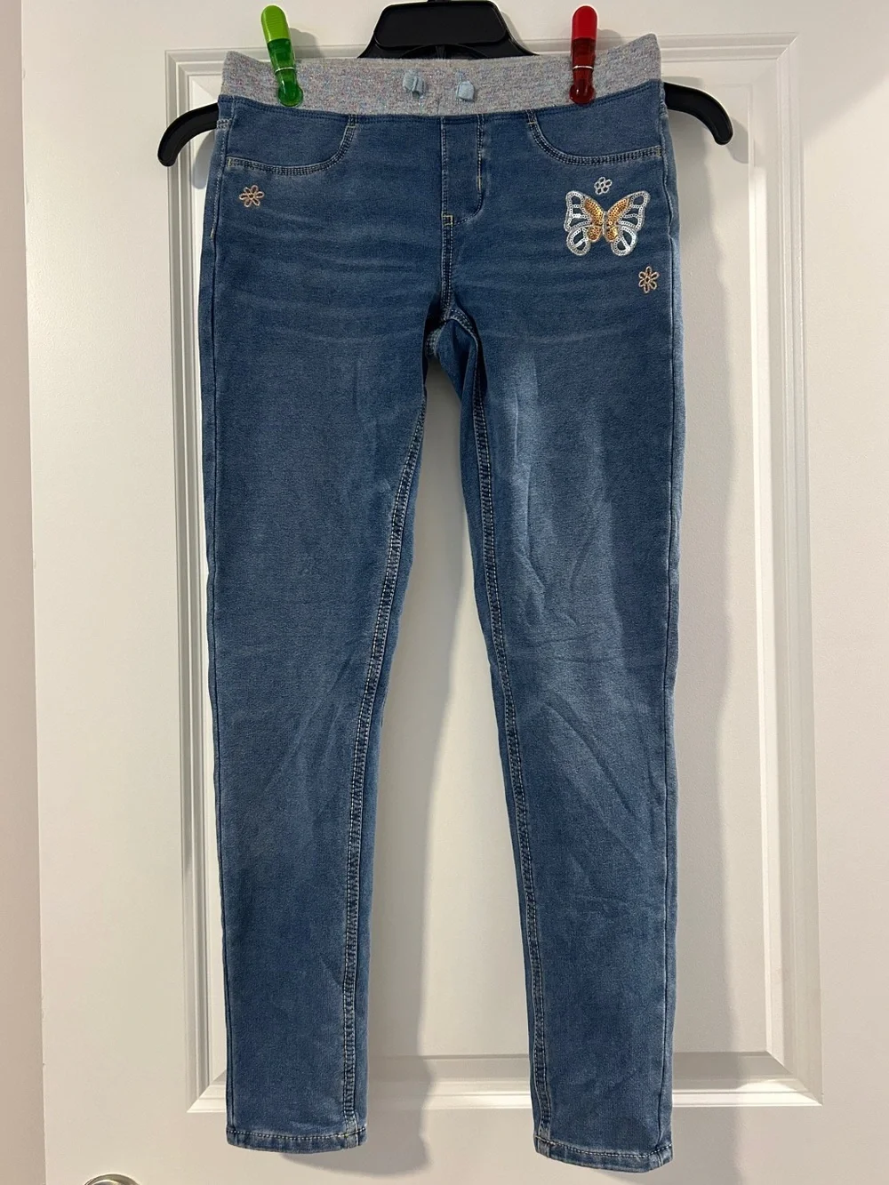 Girls SO Jeggings with Butterfly detail